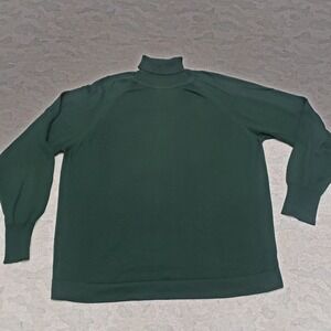 True Vintage Royal Jeff Sweater Large Mens Green Pullover 60s Turtle Neck